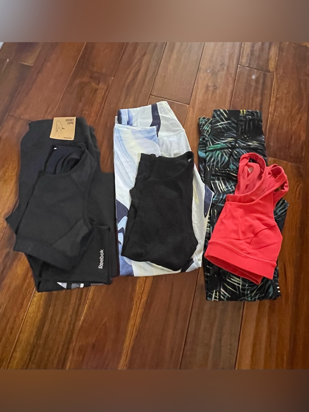 Activewear Legging and Sports Bra Bundle - Black, Red, Printed